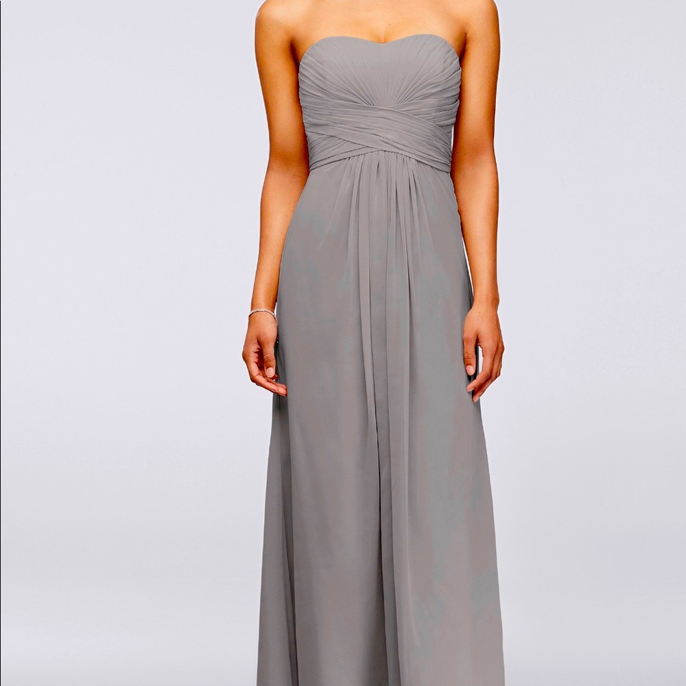 Davids bridal bridesmaid dress. Pewter size 6